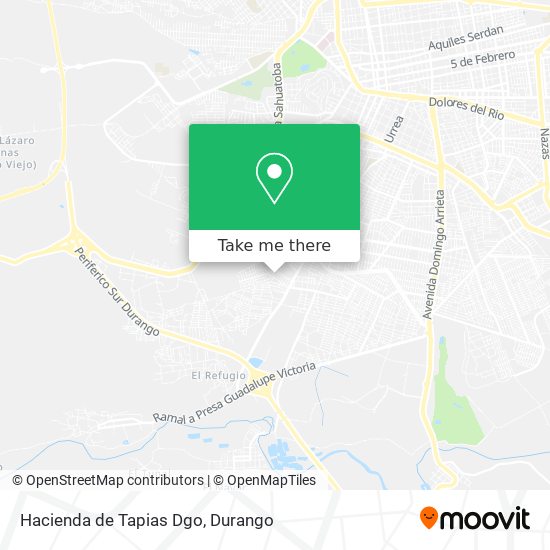Hacienda de Tapias Dgo map