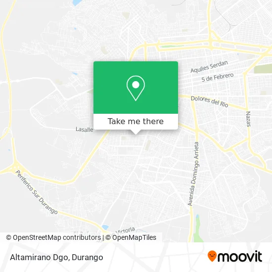Altamirano Dgo map