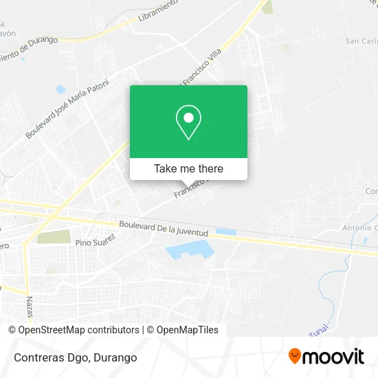 Mapa de Contreras Dgo