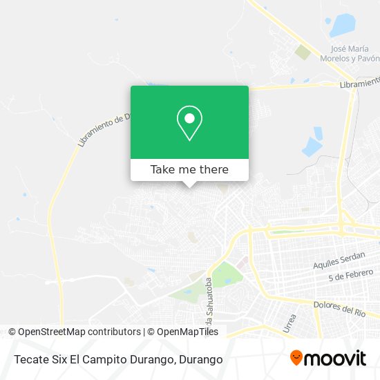 Tecate Six El Campito Durango map