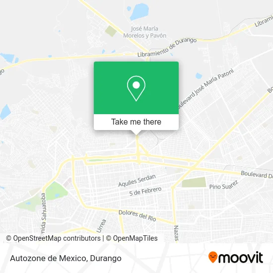 Autozone de Mexico map
