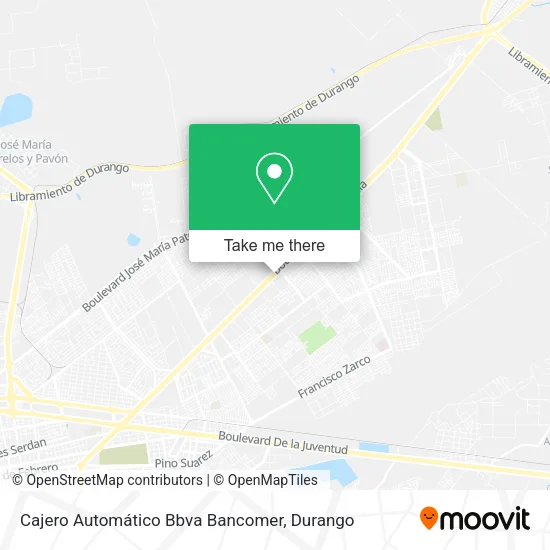 Mapa de Cajero Automático Bbva Bancomer