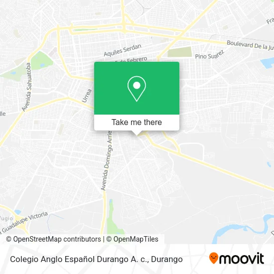 Mapa de Colegio Anglo Español Durango A. c.