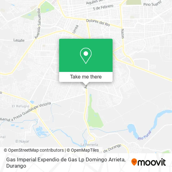 Mapa de Gas Imperial Expendio de Gas Lp Domingo Arrieta