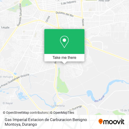 Gas Imperial Estacion de Carburacion Benigno Montoya map