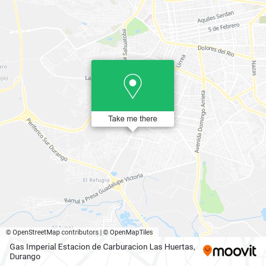 Gas Imperial Estacion de Carburacion Las Huertas map