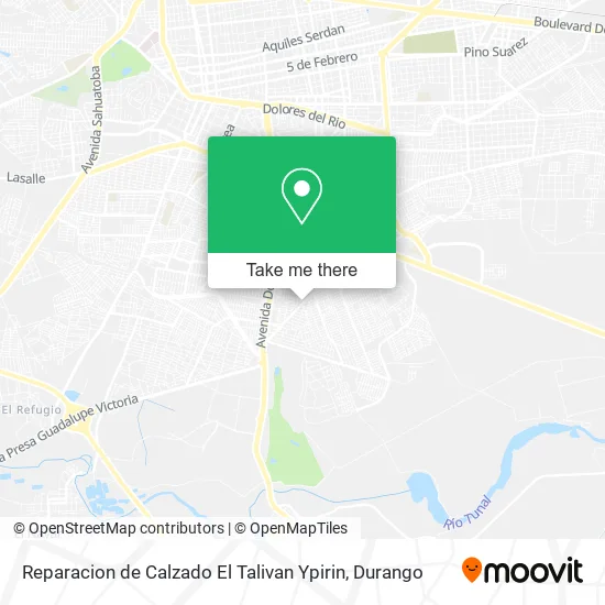 Mapa de Reparacion de Calzado El Talivan Ypirin