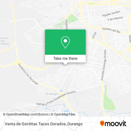 Mapa de Venta de Gorditas Tacos Dorados