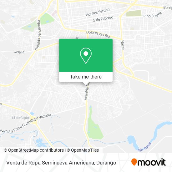 Mapa de Venta de Ropa Seminueva Americana