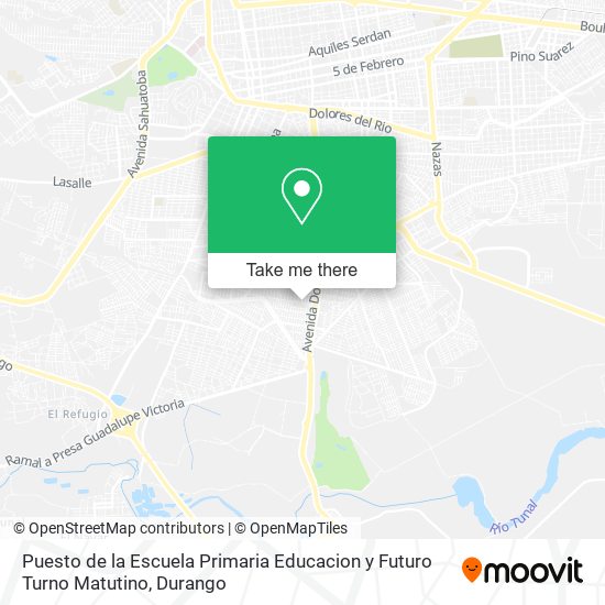 Mapa de Puesto de la Escuela Primaria Educacion y Futuro Turno Matutino