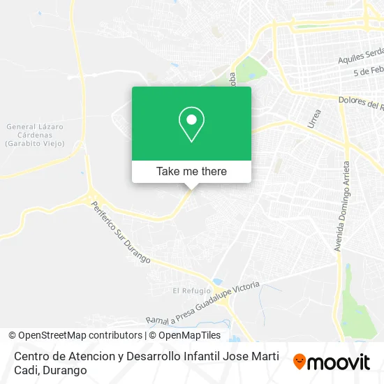 Mapa de Centro de Atencion y Desarrollo Infantil Jose Marti Cadi