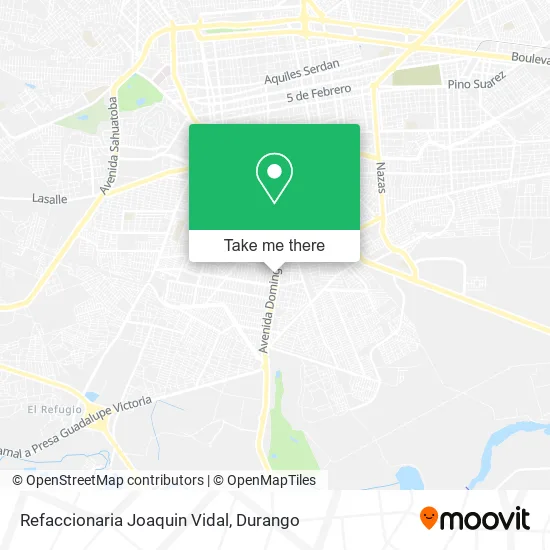 Mapa de Refaccionaria Joaquin Vidal