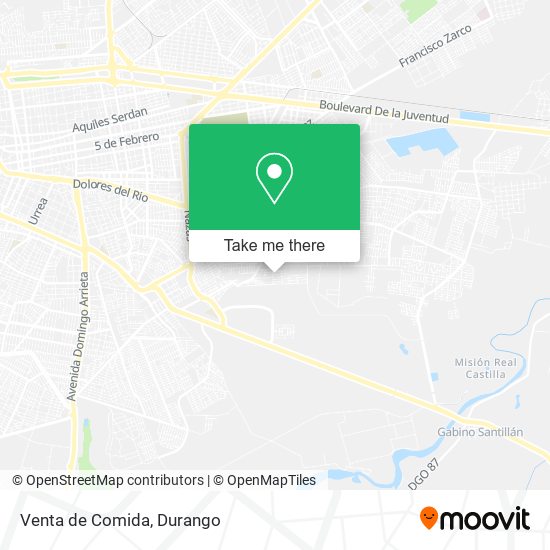 Venta de Comida map