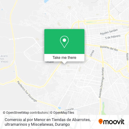 Comercio al por Menor en Tiendas de Abarrotes, ultramarinos y Miscelaneas map