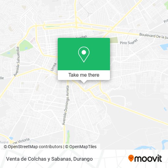 Mapa de Venta de Colchas y Sabanas