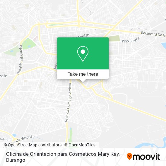 Oficina de Orientacion para Cosmeticos Mary Kay map