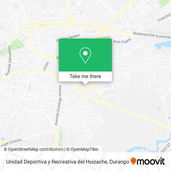 Mapa de Unidad Deportiva y Recreativa del Huizache