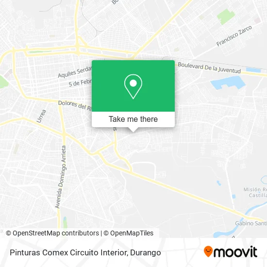 Mapa de Pinturas Comex Circuito Interior