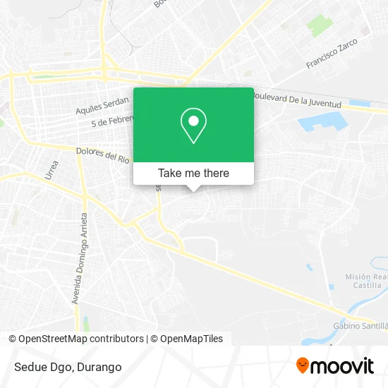 Mapa de Sedue Dgo