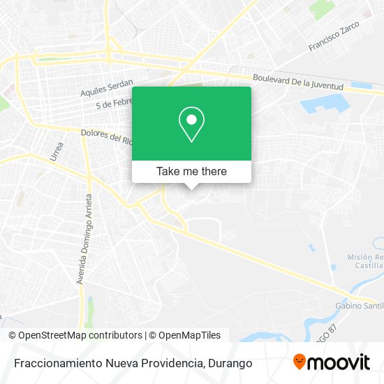 Mapa de Fraccionamiento Nueva Providencia