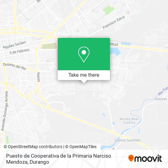 Mapa de Puesto de Cooperativa de la Primaria Narciso Mendoza
