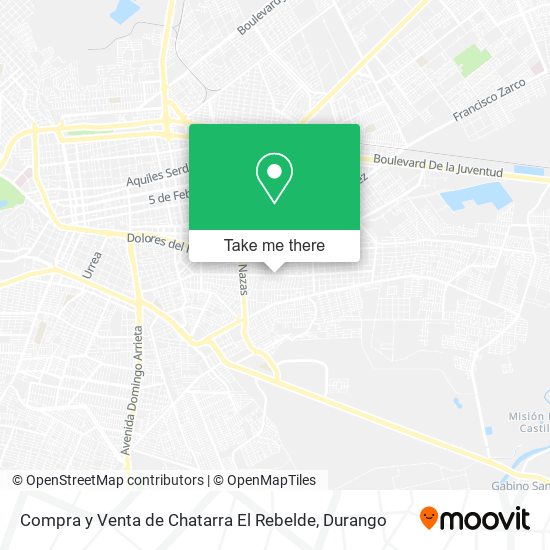 Mapa de Compra y Venta de Chatarra El Rebelde