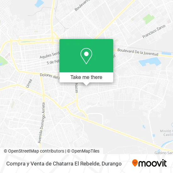 Mapa de Compra y Venta de Chatarra El Rebelde