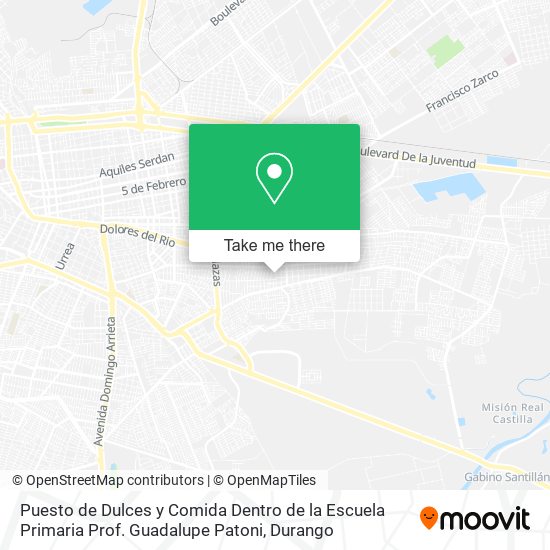 Mapa de Puesto de Dulces y Comida Dentro de la Escuela Primaria Prof. Guadalupe Patoni