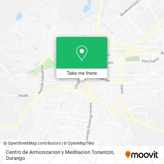 Mapa de Centro de Armonizacion y Meditacion Tonantzin