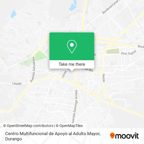 Mapa de Centro Multifuncional de Apoyo al Adulto Mayor