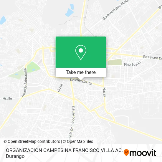 Mapa de ORGANIZACION CAMPESINA FRANCISCO VILLA AC