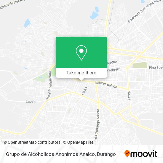 Mapa de Grupo de Alcoholicos Anonimos Analco