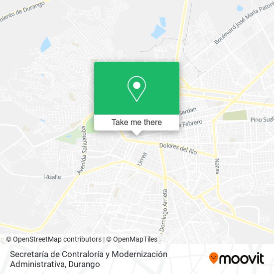 Secretaría de Contraloría y Modernización Administrativa map