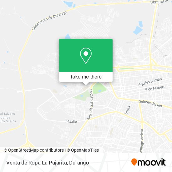 Mapa de Venta de Ropa La Pajarita