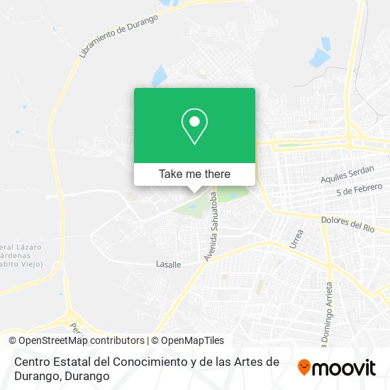 Centro Estatal del Conocimiento y de las Artes de Durango map