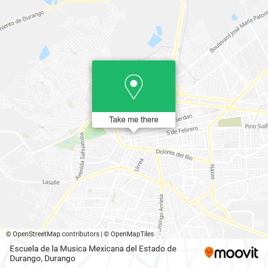 Escuela de la Musica Mexicana del Estado de Durango map