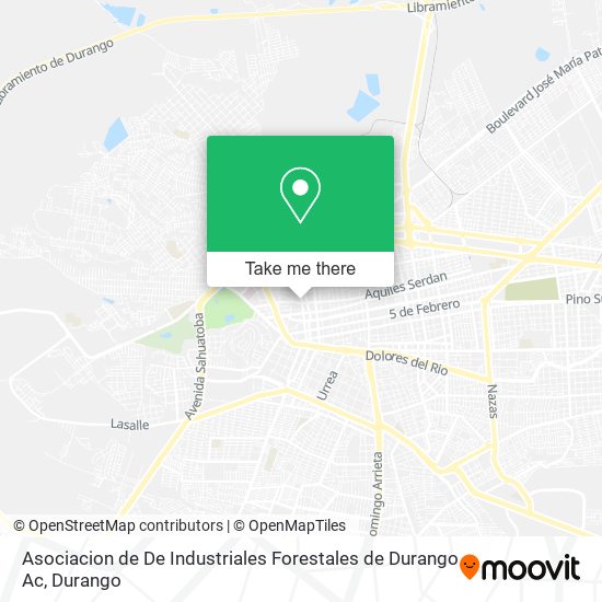 Asociacion de De Industriales Forestales de Durango Ac map