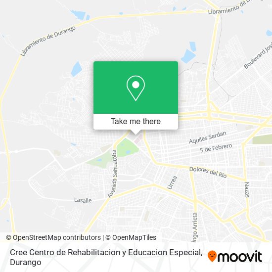 Mapa de Cree Centro de Rehabilitacion y Educacion Especial