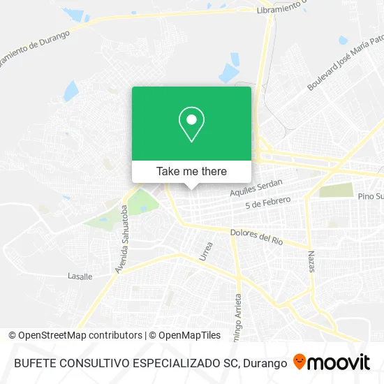 BUFETE CONSULTIVO ESPECIALIZADO SC map