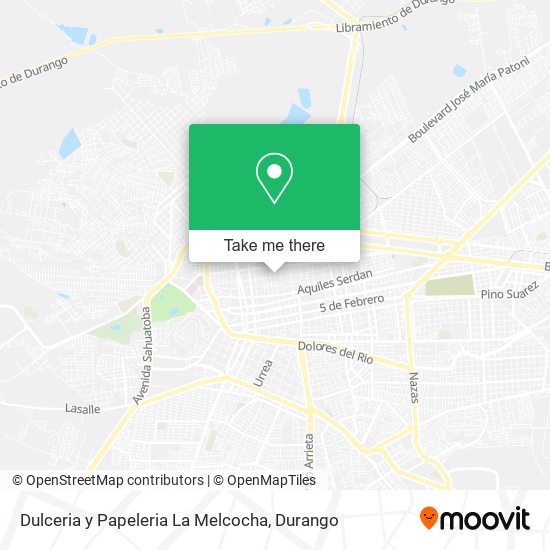 Mapa de Dulceria y Papeleria La Melcocha