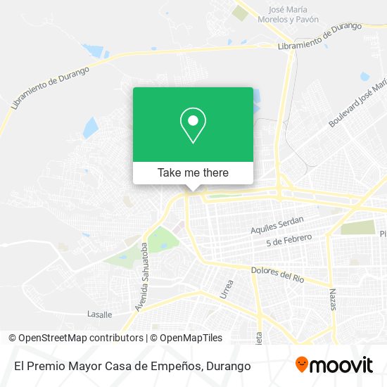 El Premio Mayor Casa de Empeños map