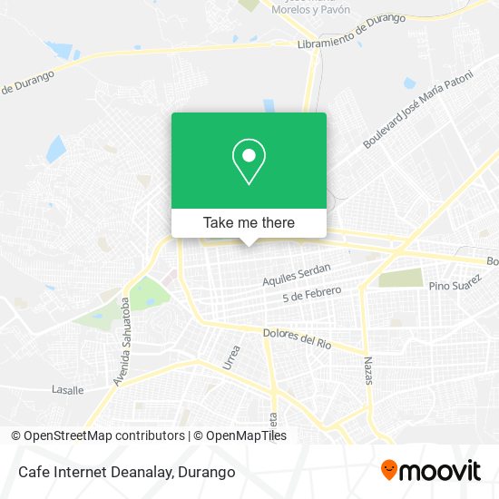 Mapa de Cafe Internet Deanalay