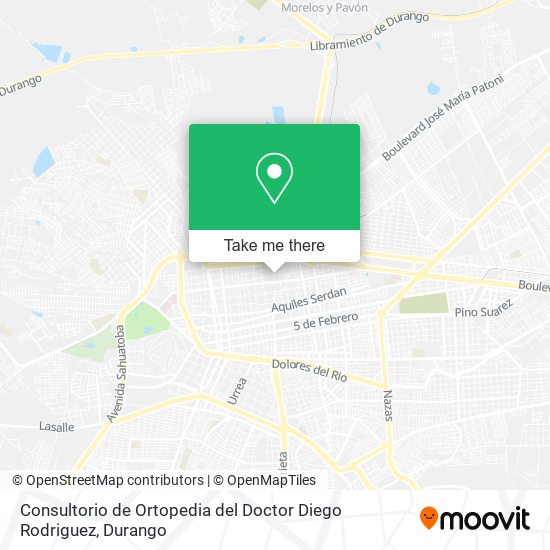 Consultorio de Ortopedia del Doctor Diego Rodriguez map