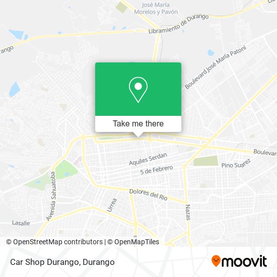 Car Shop Durango map