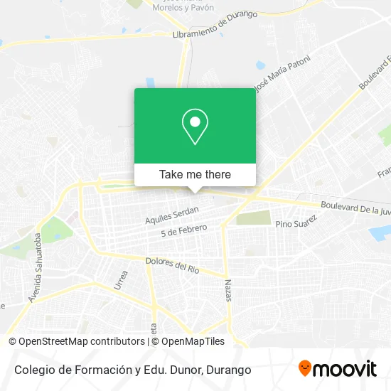 Mapa de Colegio de Formación y Edu. Dunor