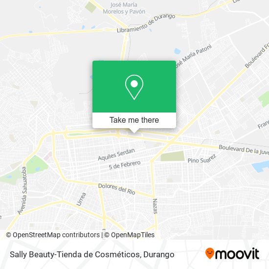 Mapa de Sally Beauty-Tienda de Cosméticos