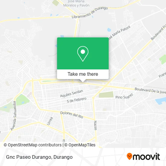 Gnc Paseo Durango map