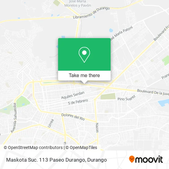 Maskota Suc. 113 Paseo Durango map