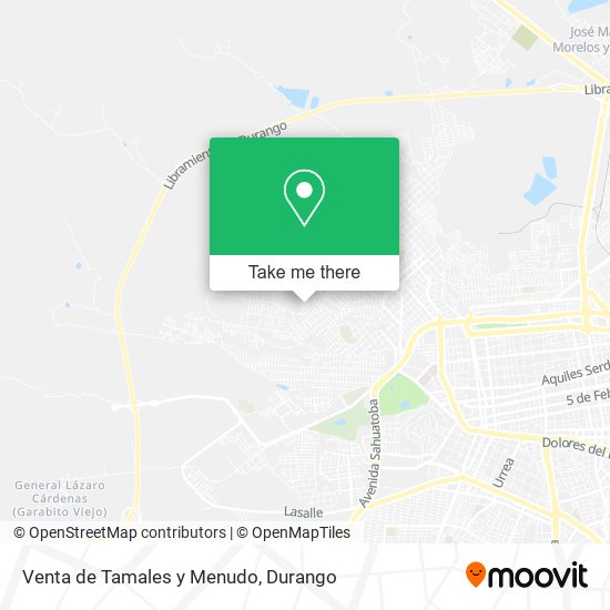 Venta de Tamales y Menudo map