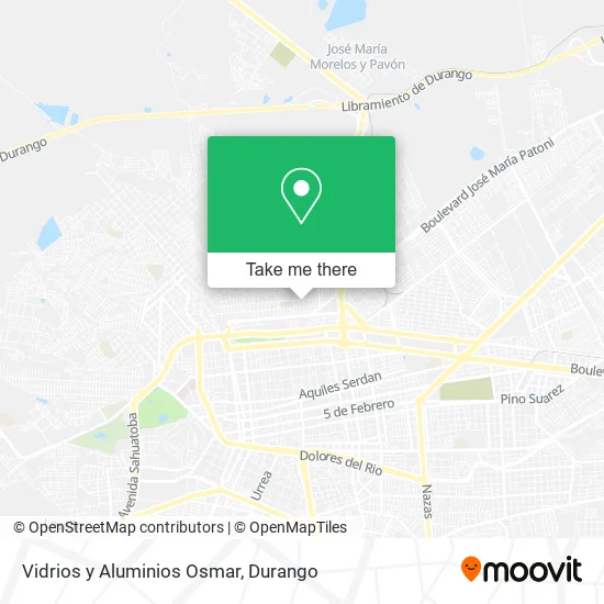 Mapa de Vidrios y Aluminios Osmar